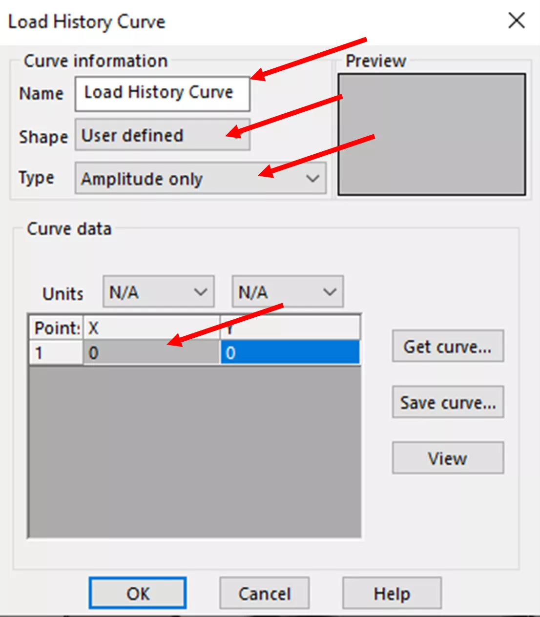 SOLIDWORKS Simulation Load History Curve Options 