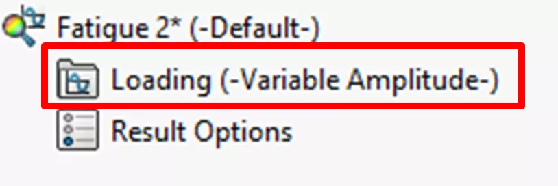 SOLIDWORKS Simulation Loading Variable Amplitude