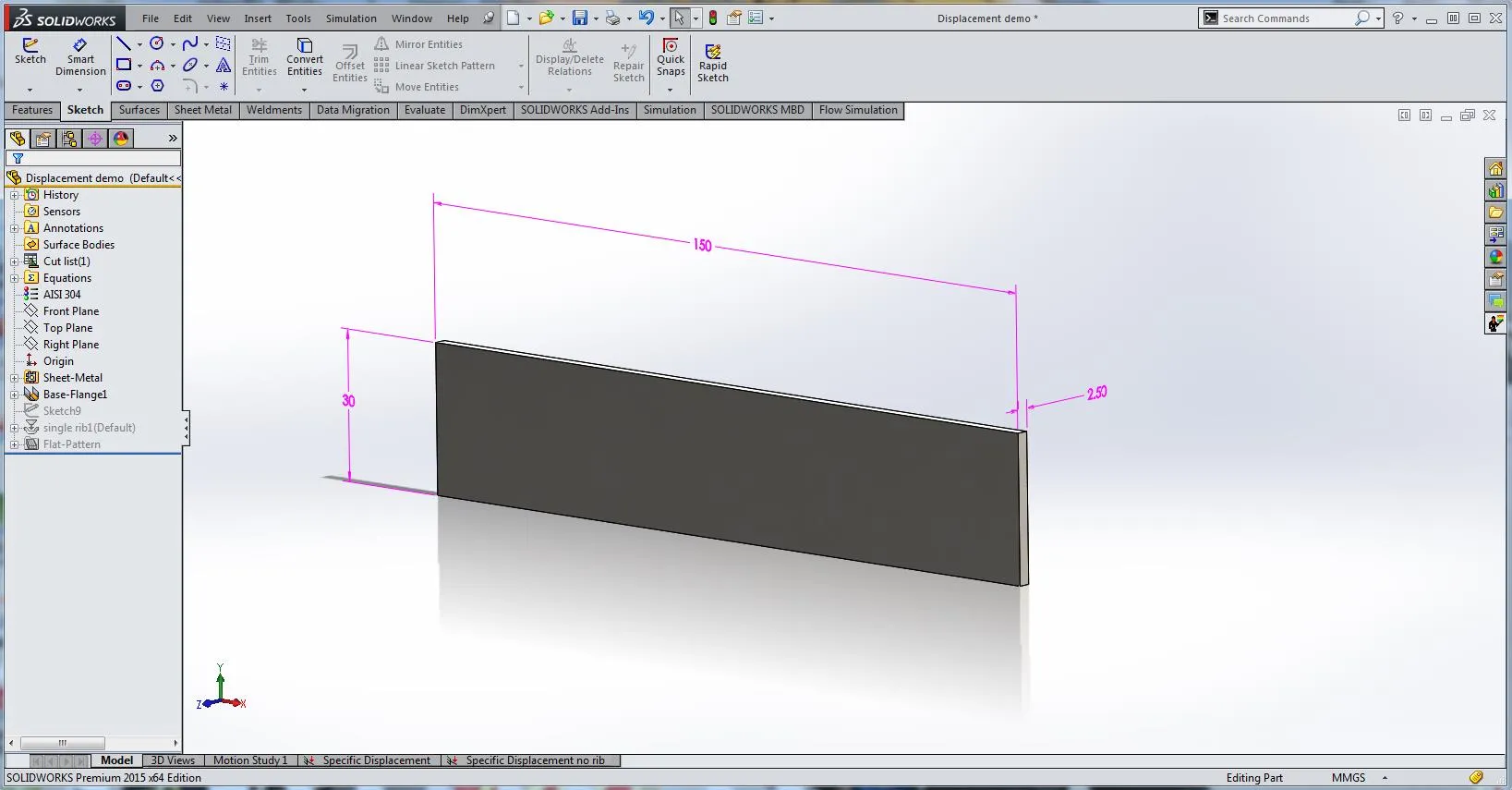 SOLIDWORKS Simulation Model Geometry