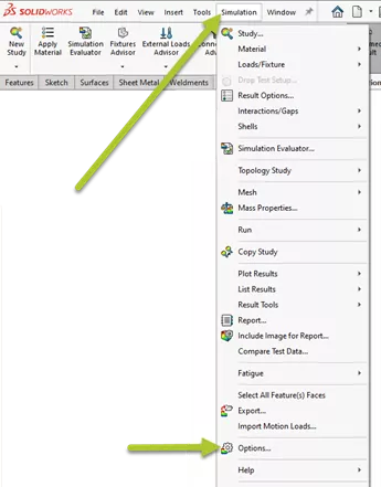 SOLIDWORKS Simulation System Options 