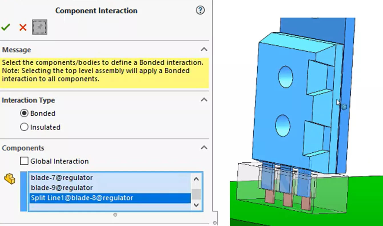 SOLIDWORKS Simulation Professional Component Interaction
