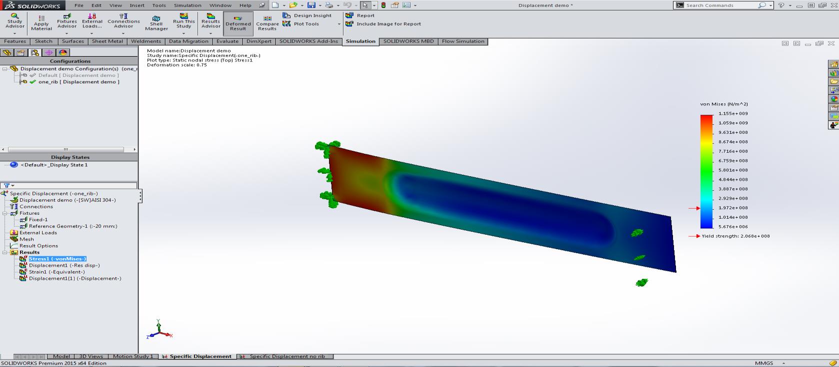 SOLIDWORKS Simulation Using Specific Displacement In Design | GoEngineer