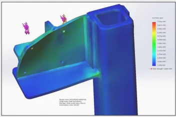 SOLIDWORKS Simulation Robot Mount 