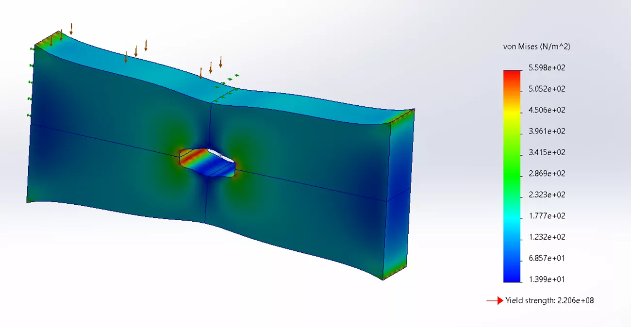 SOLIDWORKS Simulation Symmetry Example