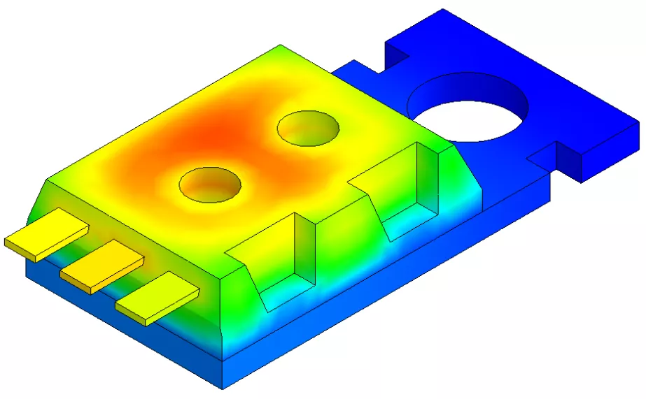 Heat transfer analysis in SOLIDWORKS