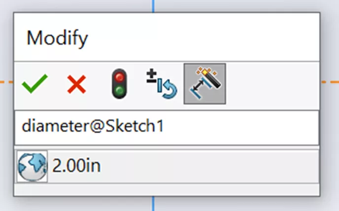 Modify SOLIDWORKS Sketch Checkmark 