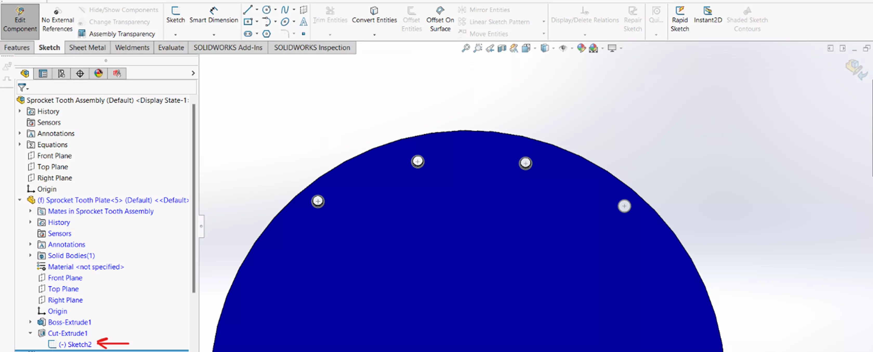 SOLIDWORKS Sketch Smart Components