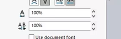 SOLIDWORKS Sketch Text Tool Width and Spacing Factor 