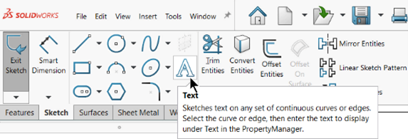 add text to solidworks sketch