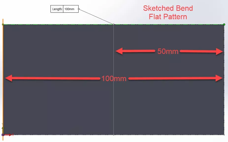SOLIDWORKS Sketched Bend Flat Pattern