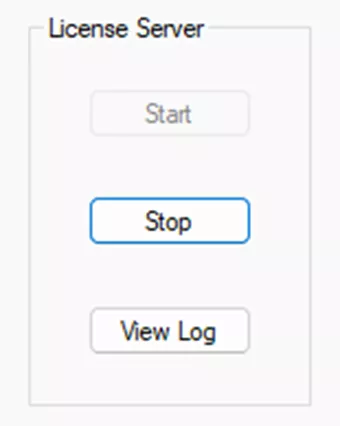 SOLIDWORKS SNL Server Administration Start/Stop Buttons