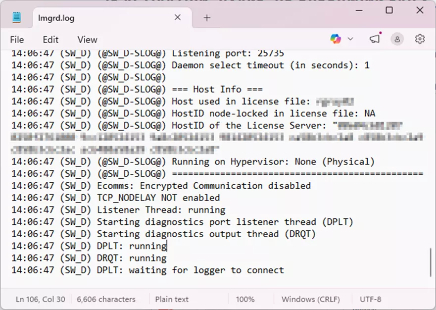 SOLIDWORKS SNL Server Administration View Log Option