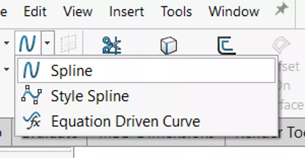 Spline Option in SOLIDWORKS