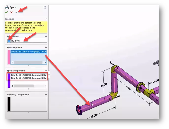 Spool Components and Segments in SOLIDWORKS