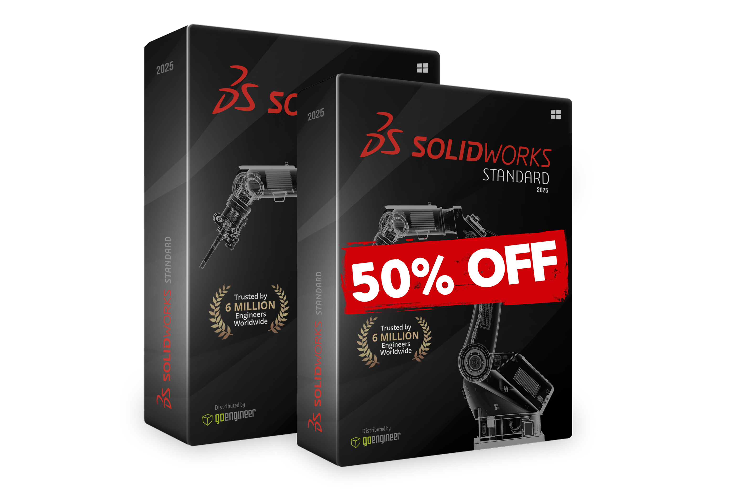 Buy 1 SOLIDWORKS Standard 3D CAD License and Get a 2nd 50% Off