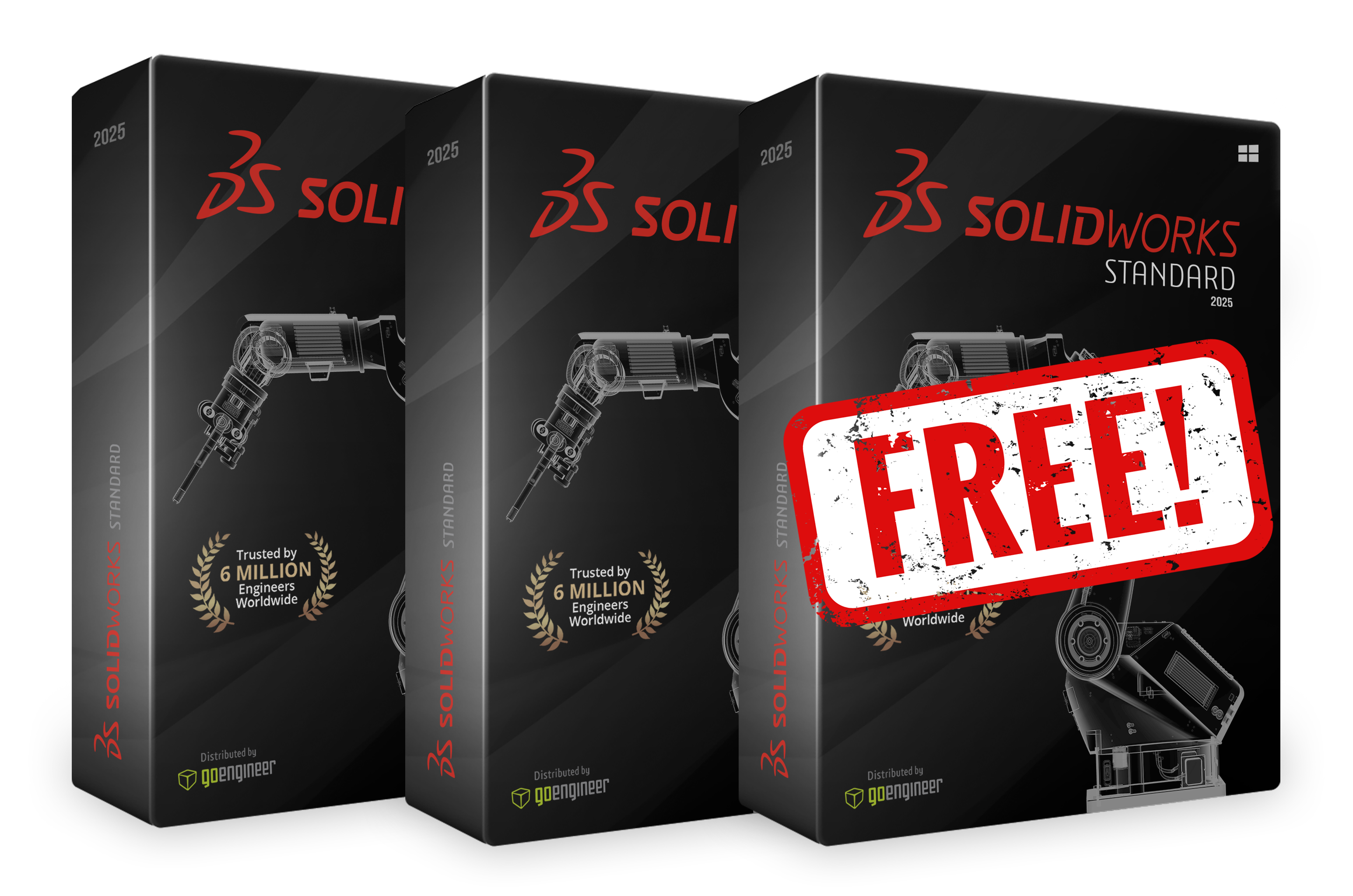 Buy 2 SOLIDWORKS Standard 3D CAD Licenses and Get 1 FREE