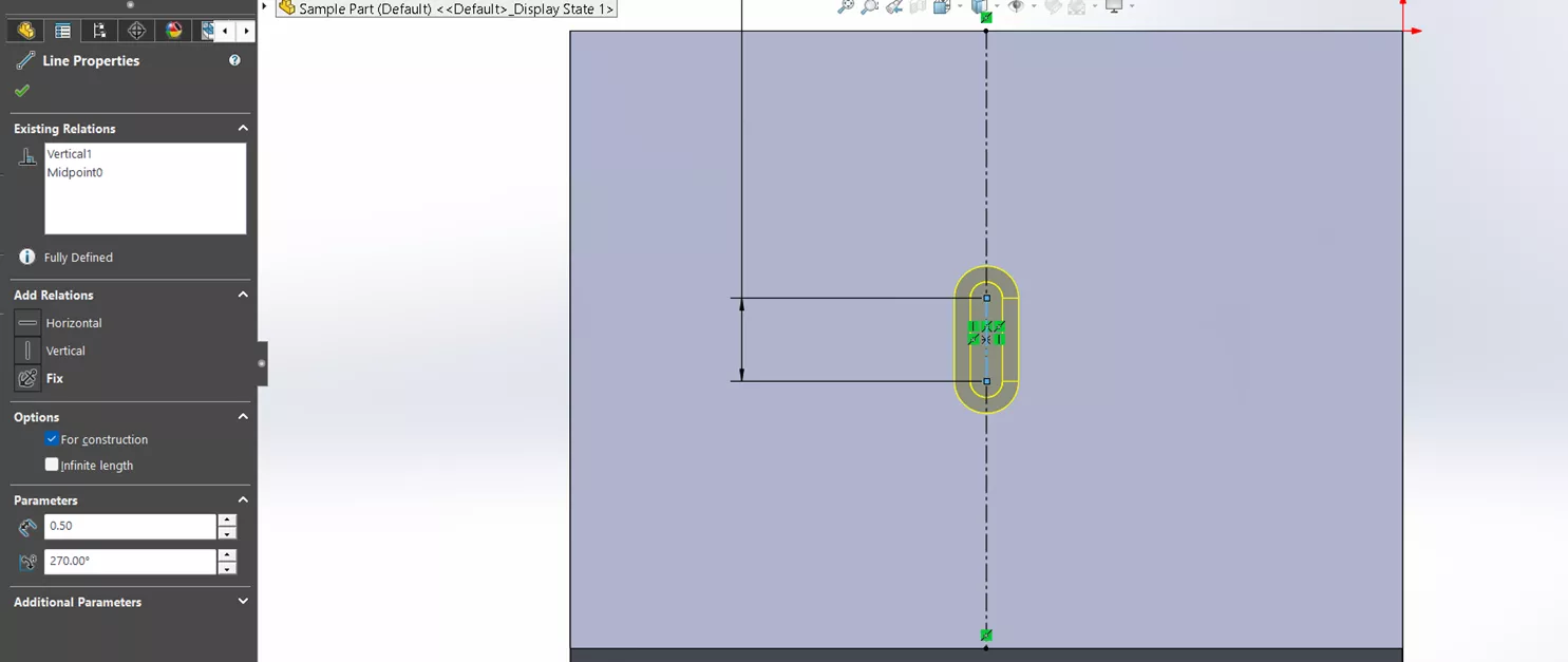 Use SOLIDWORKS Standard Relations and Dimensioning to Position Slots 