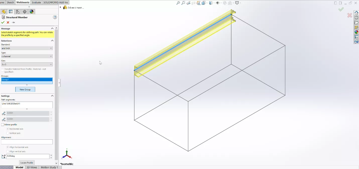 SOLIDWORKS Structural Member Groups 