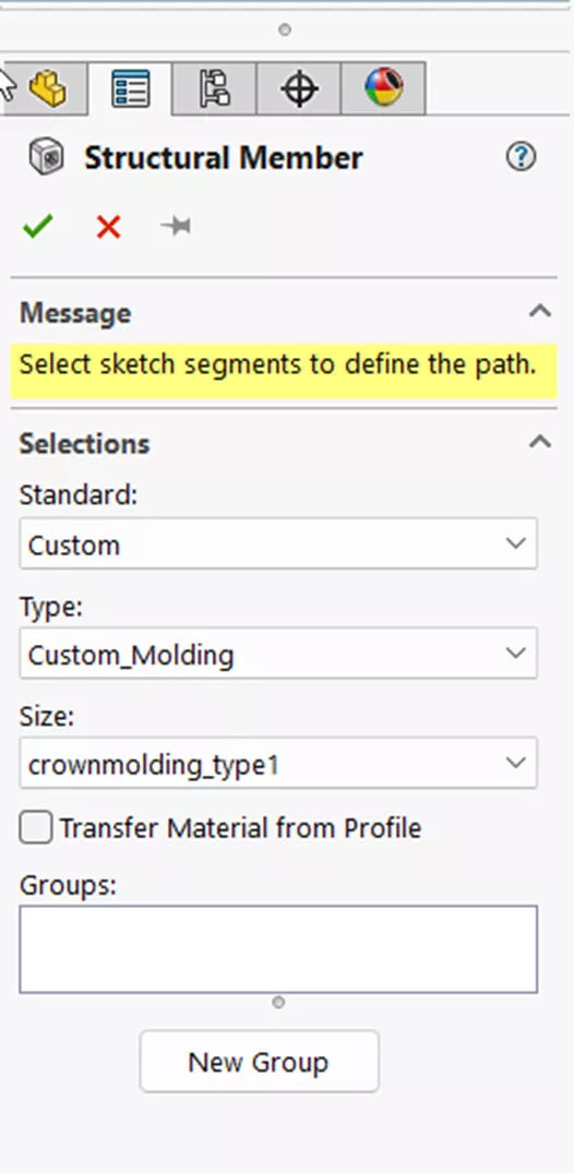 SOLIDWORKS Structural Member