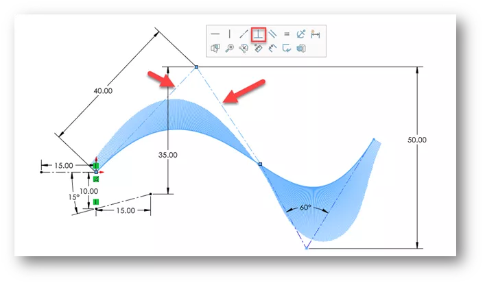 SOLIDWORKS Style Spline Manipulation 