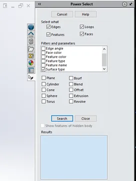 SOLIDWORKS Utilities Surface Type Parameters