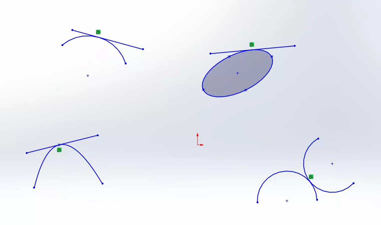 Example of a Tangent Relation in SOLIDWORKS