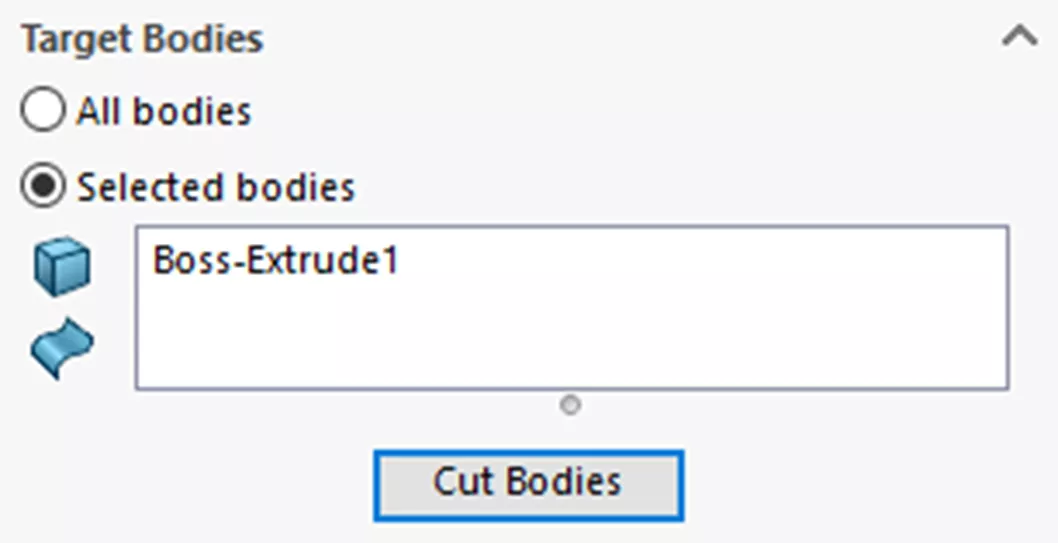 SOLIDWORKS Target Bodies 
