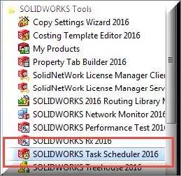 SOLIDWORKS Task Scheduler 2016