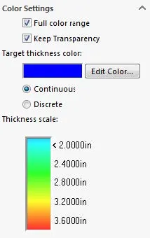 SOLIDWORKS Thickness Analysis Full Color
