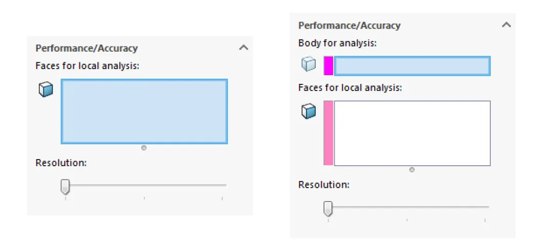 SOLIDWORKS Thickness Analysis Performance/Accuracy