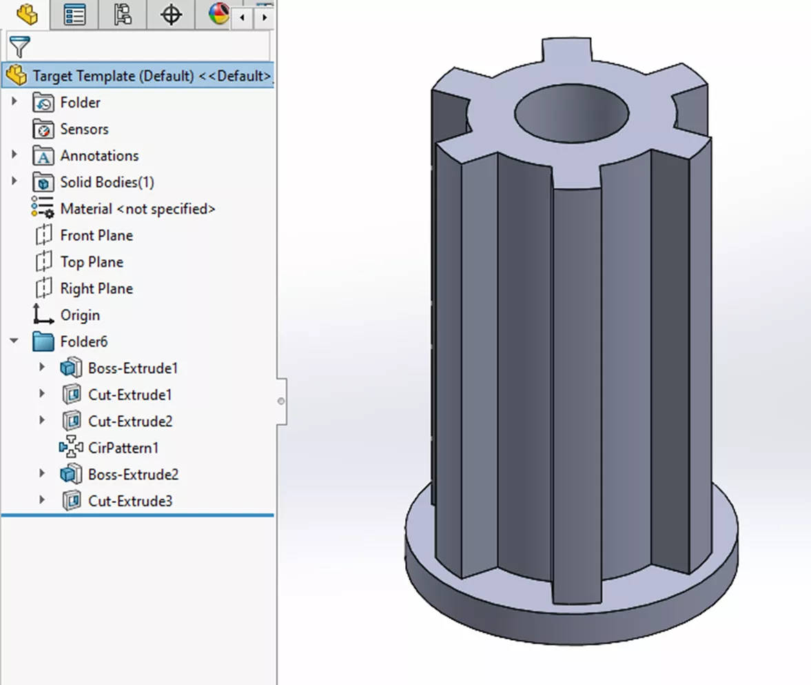 SOLIDWORKS Tutorial for Transferring a Part to a New Template 