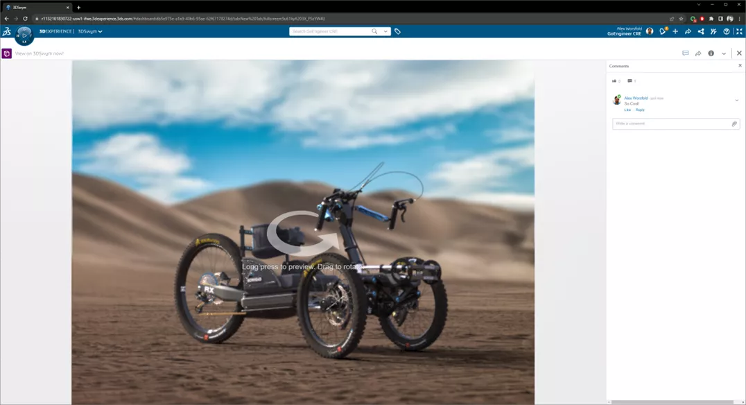 View Interactive Images on 3DSwym in SOLIDWORKS Visualize 2024 