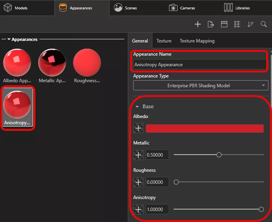 Anisotropy Appearance Option in SOLIDWORKS Visualize 