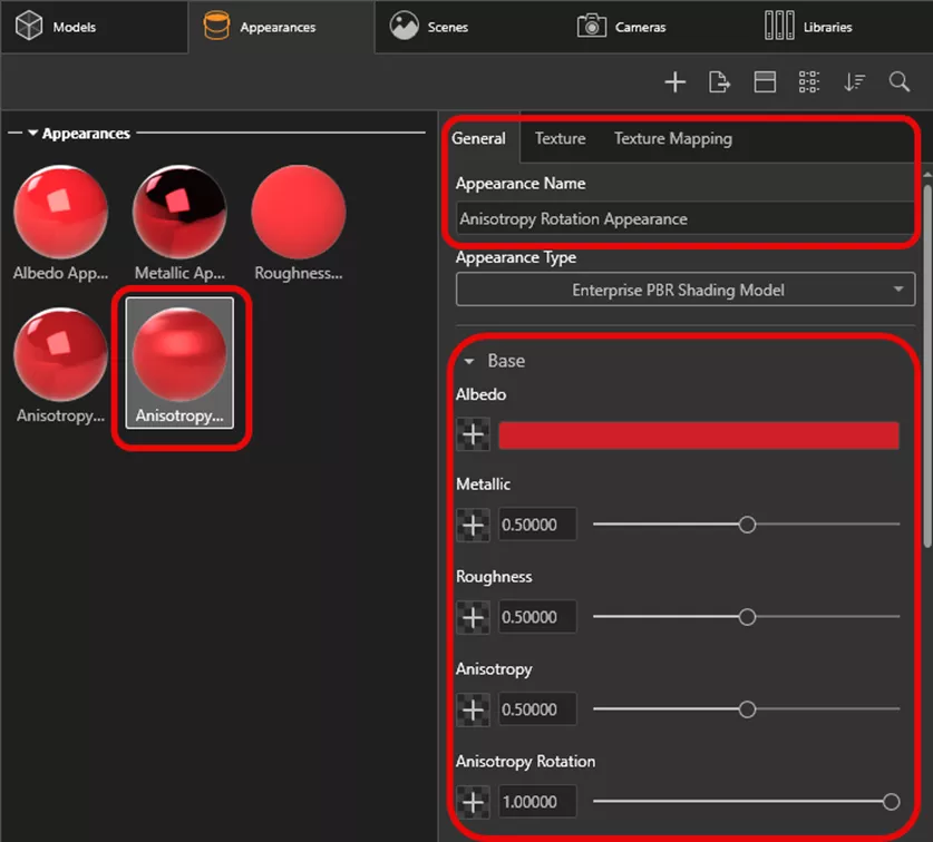 SOLIDWORKS Visualize Anisotropy Rotation Appearance 