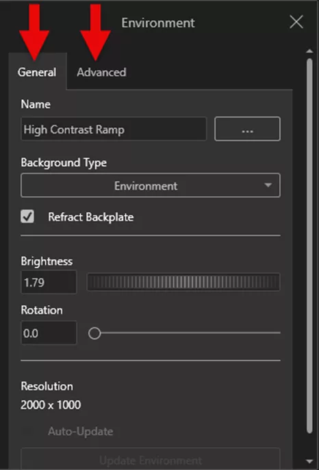 SOLIDWORKS Visualize Environment Settings