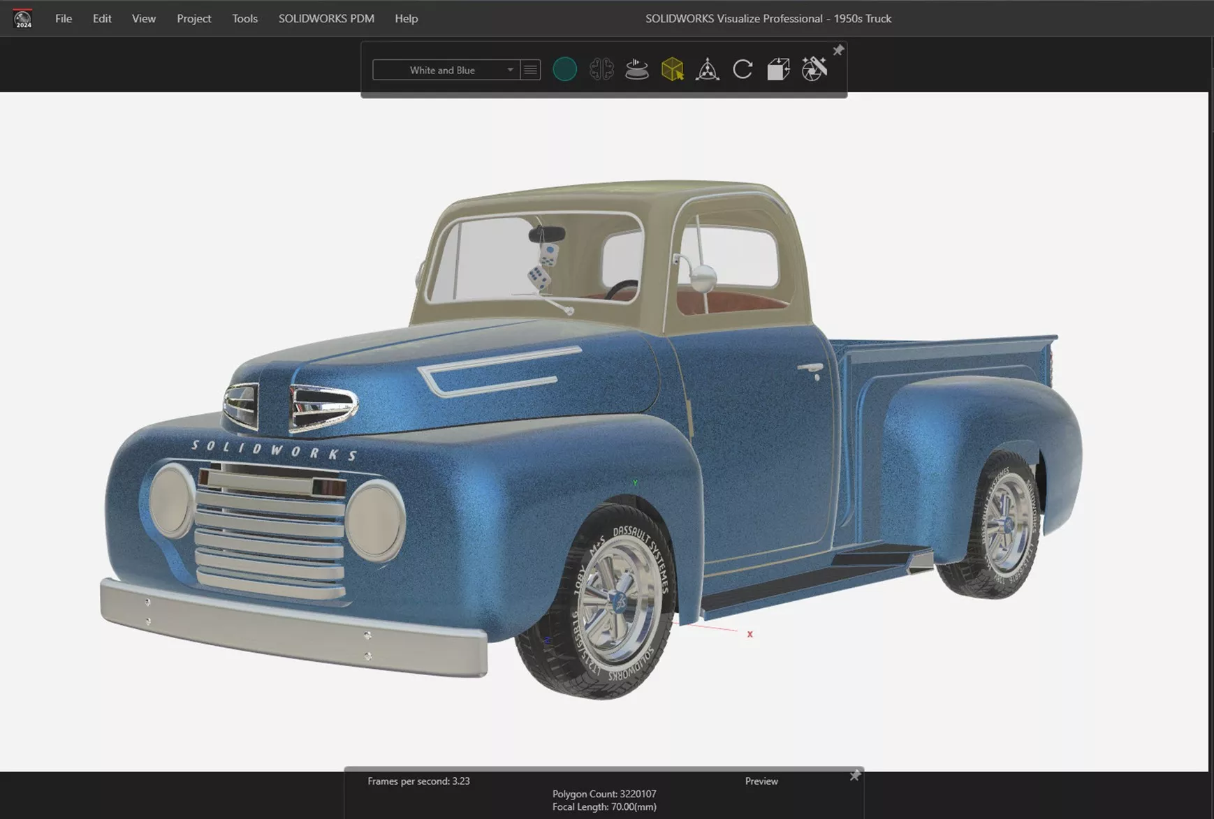 SOLIDWORKS Visualize Fill Window for 4k Display