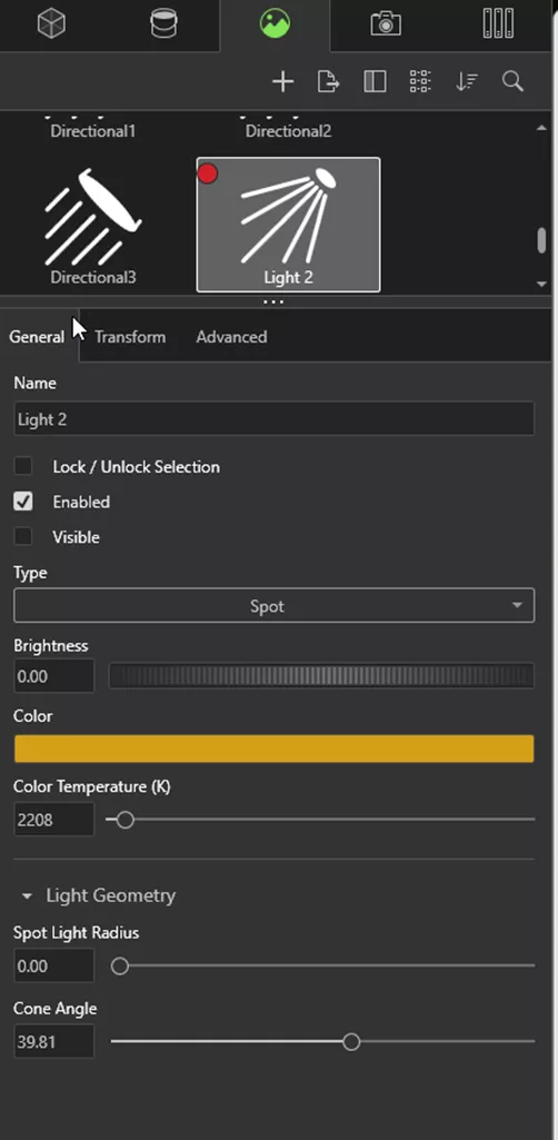 SOLIDWORKS Visualize Lighting Settings