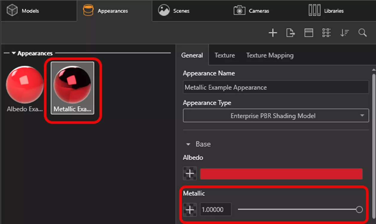 Apply Metallic Appearance in SOLIDWORKS Visualize 