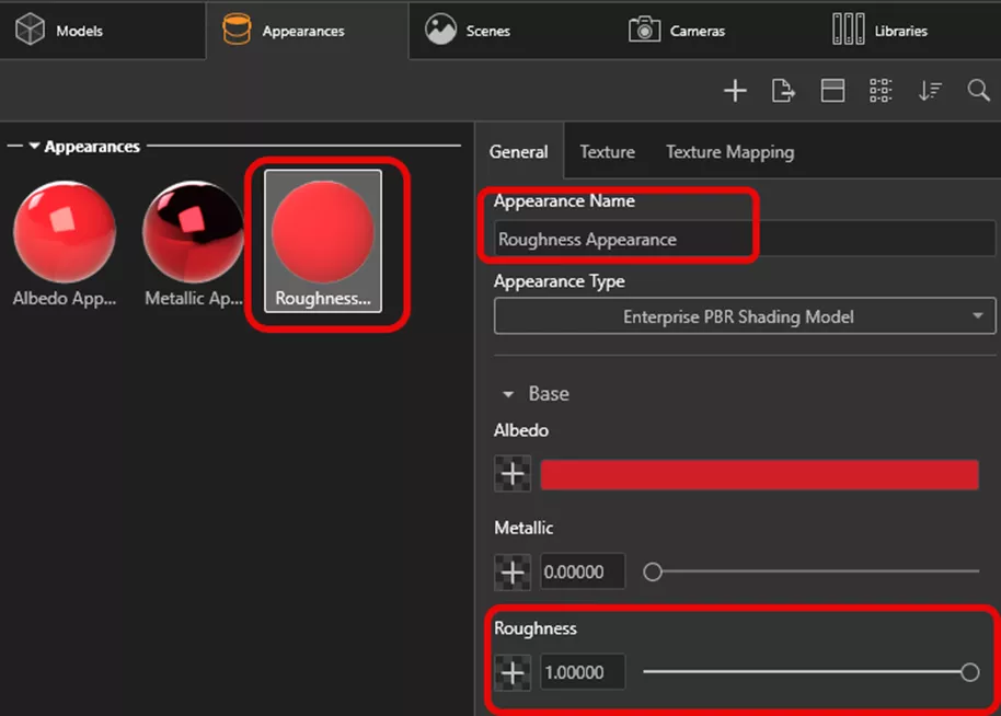 Roughness Appearance in SOLIDWORKS Visualize