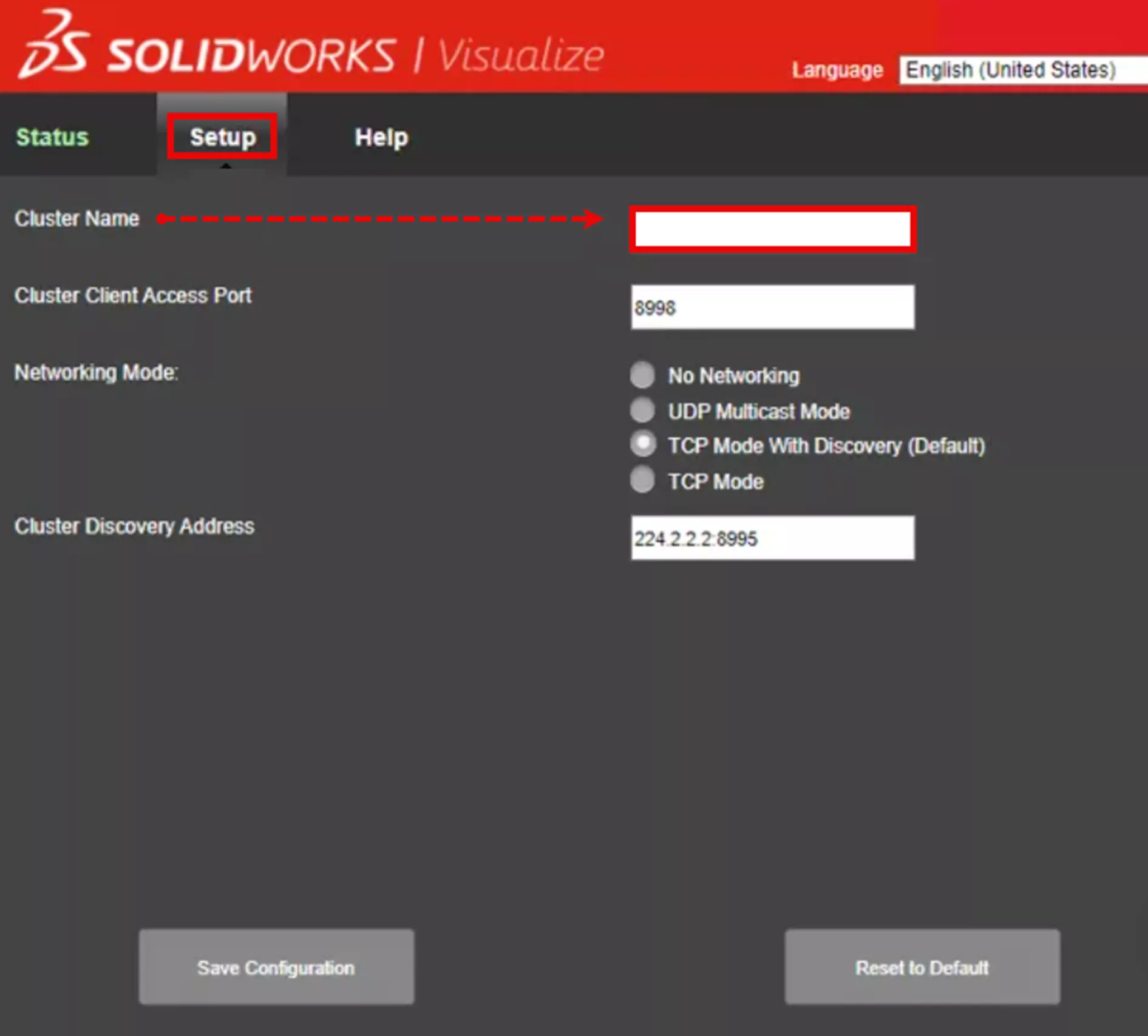 Setup SOLIDWORKS Visualize and Select a Networking Mode
