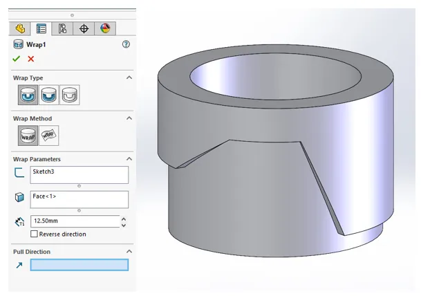 SOLIDWORKS Wrap Feature Methods