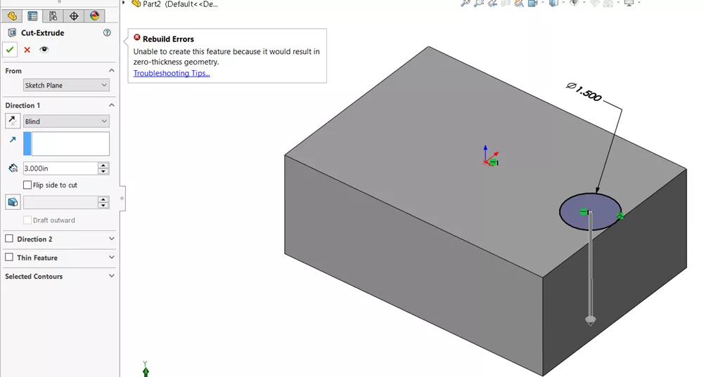 Solving the SOLIDWORKS Zero-thickness Error