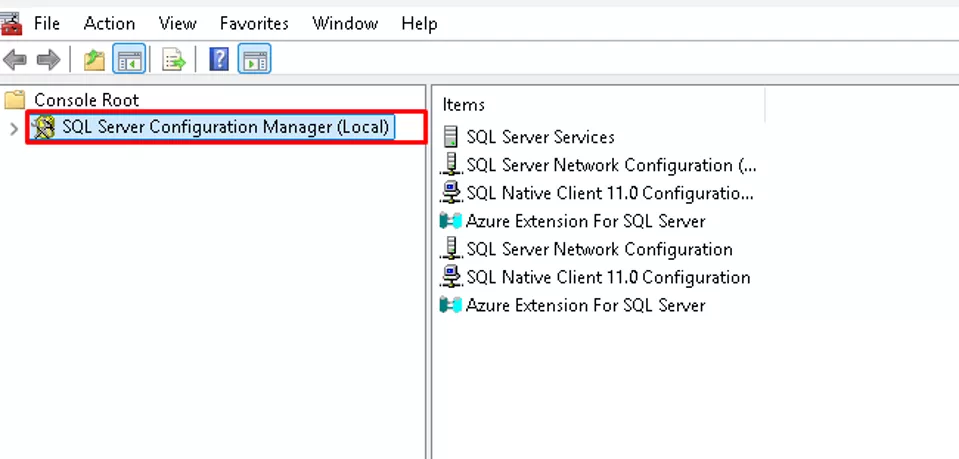 SQL Server Configuration Manager Console
