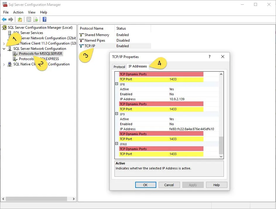 SQL Server Configuration Manager troublshooting PDM vault connection