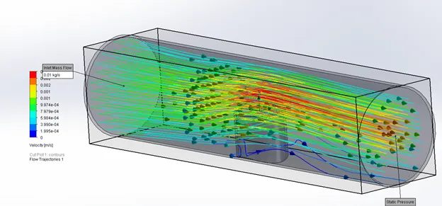 Static Pressure in SOLIDWORKS Flow Simulation
