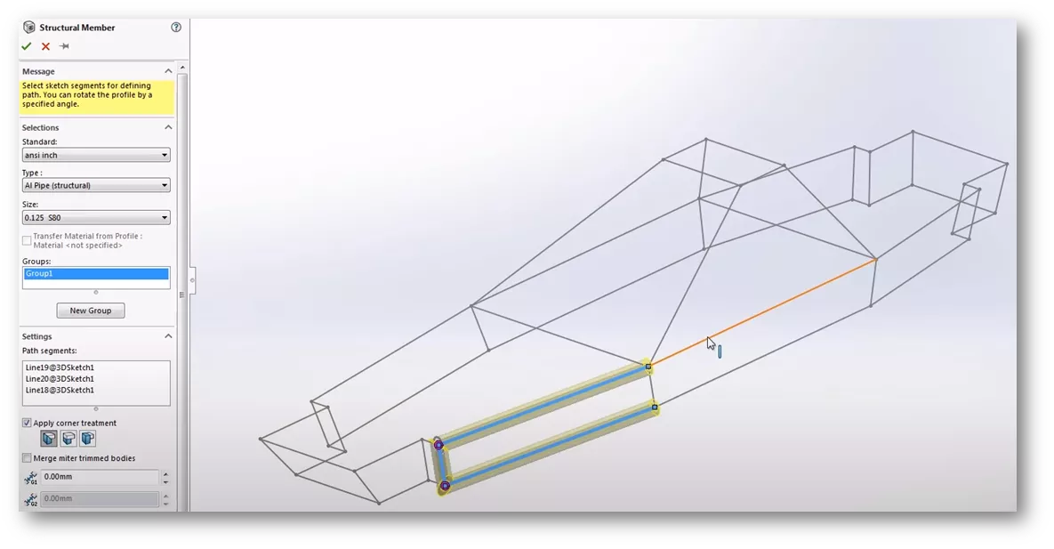 Structural Member Options in SOLIDWORKS 