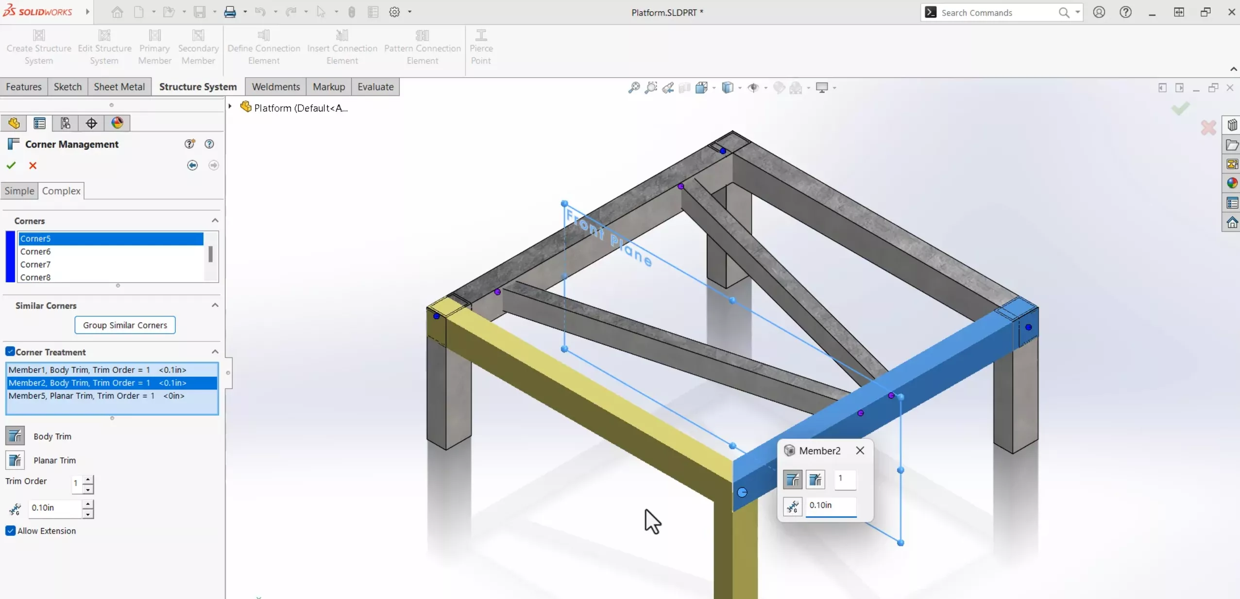 Structure System Callouts in SOLIDWORKS 2025