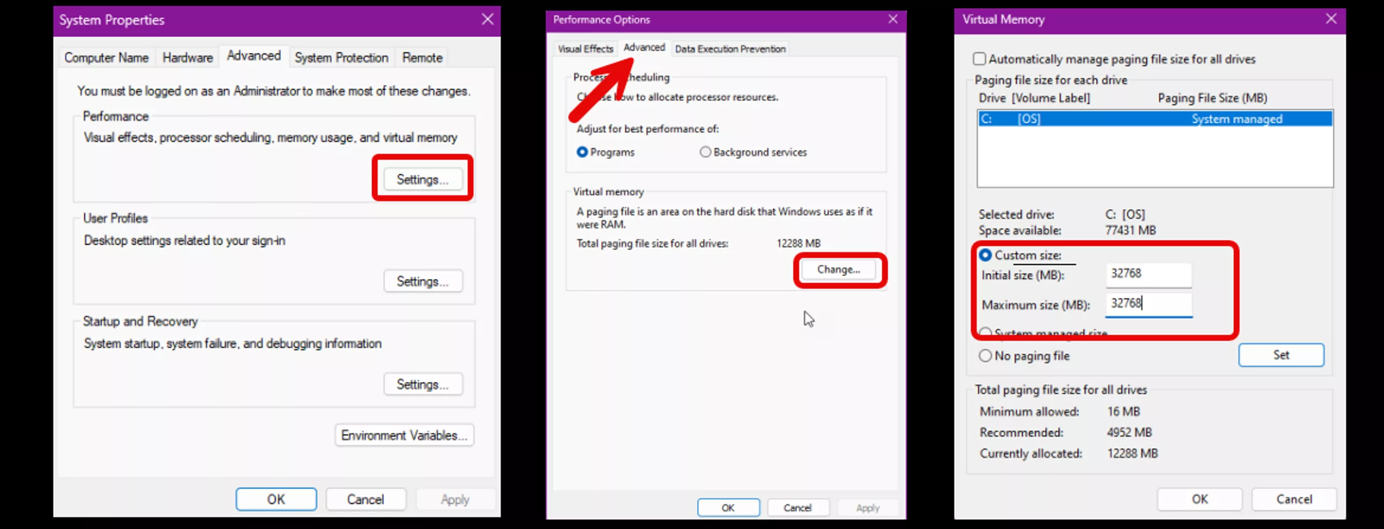 Optimize SWOOD System Settings