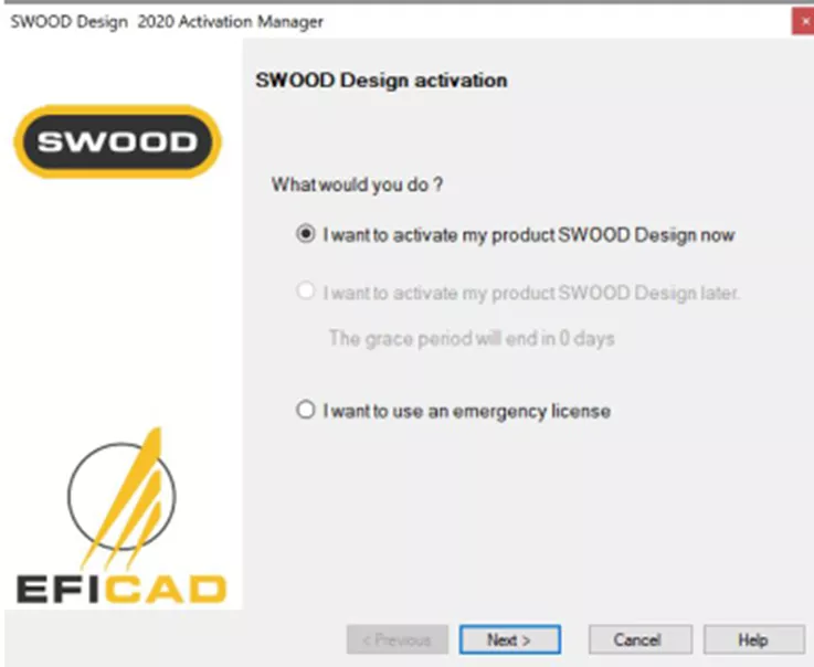 SWOOD Standalone License Activation 