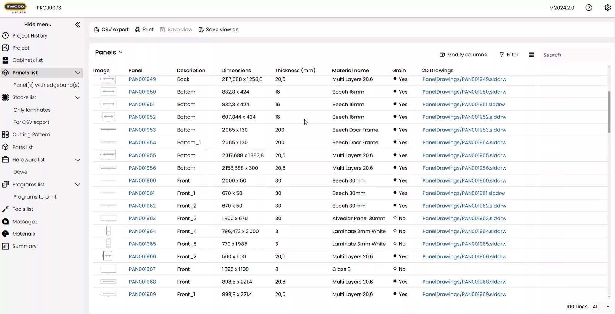 SWOOD Design Report And Label Output Tool